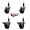 Service Caster 3'' Phenolic Wheel Swivel 1-1/8'' Expand Stem Caster Set 2 Brakes, 4PK SCC-EX20S314-PHS-2-PLB-2-118 - alternate 2